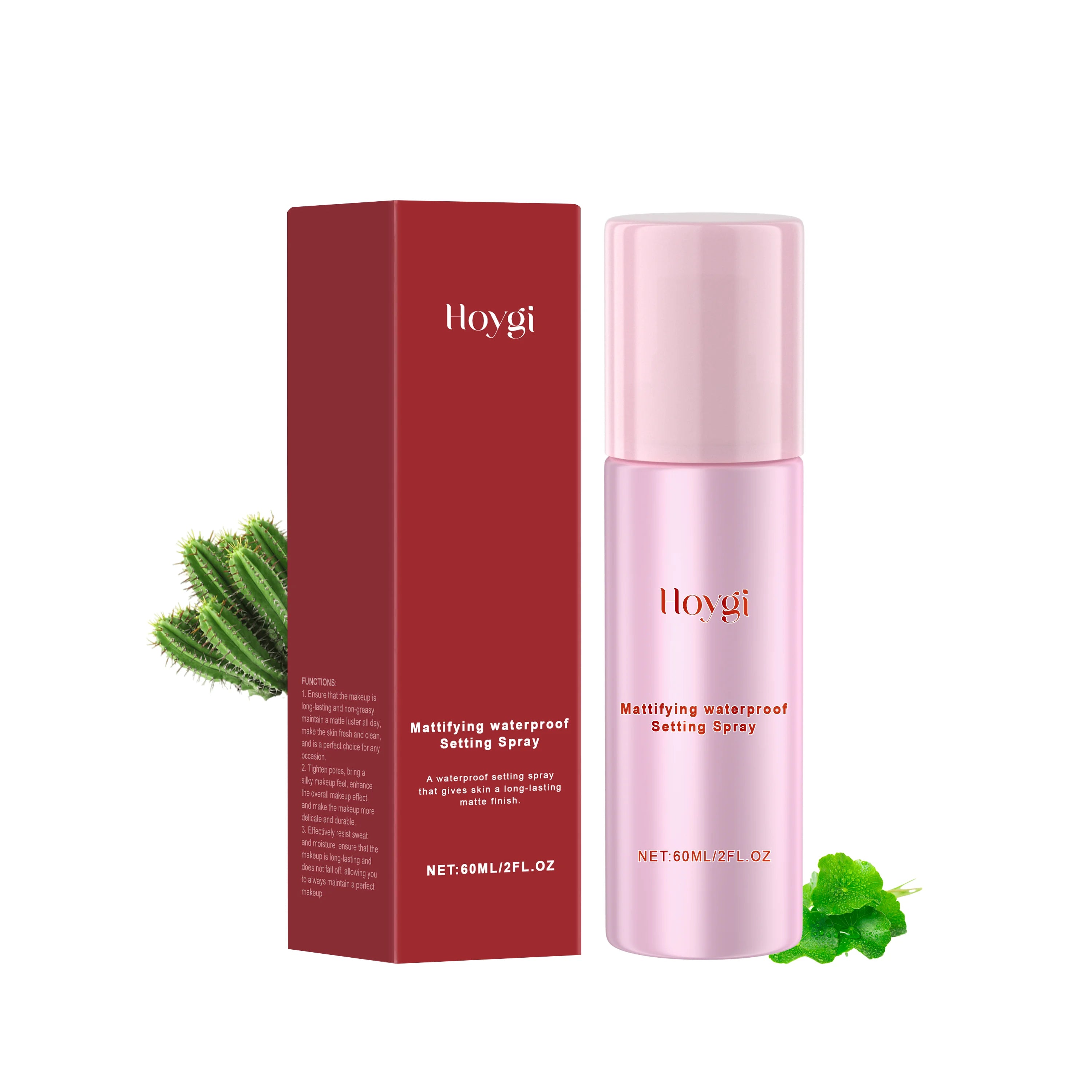 Matte Finish Setting Spray Waterproof Long Lasting Oil Control Pore Tightening Face Mist for All Day Fresh Makeup Hold 60ml