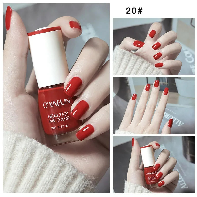 Matte Waterproof No-bake Nail Polish Nail Art Tearable Quick Dry Normal Without Lamp Nail Polish Glitter Sequins UV Varnish