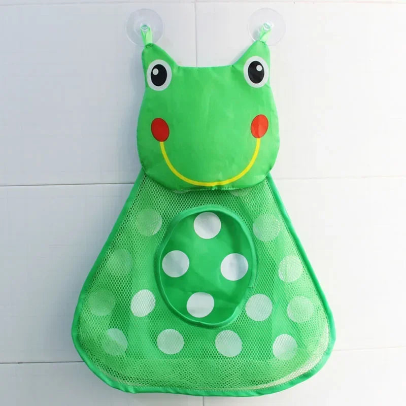 New Cute Animal Bath Toys Kids Baby Tidy Storage Suction Bathroom Bathtub Doll Hanging Bag Basket Mesh Storage Bag Water Toys
