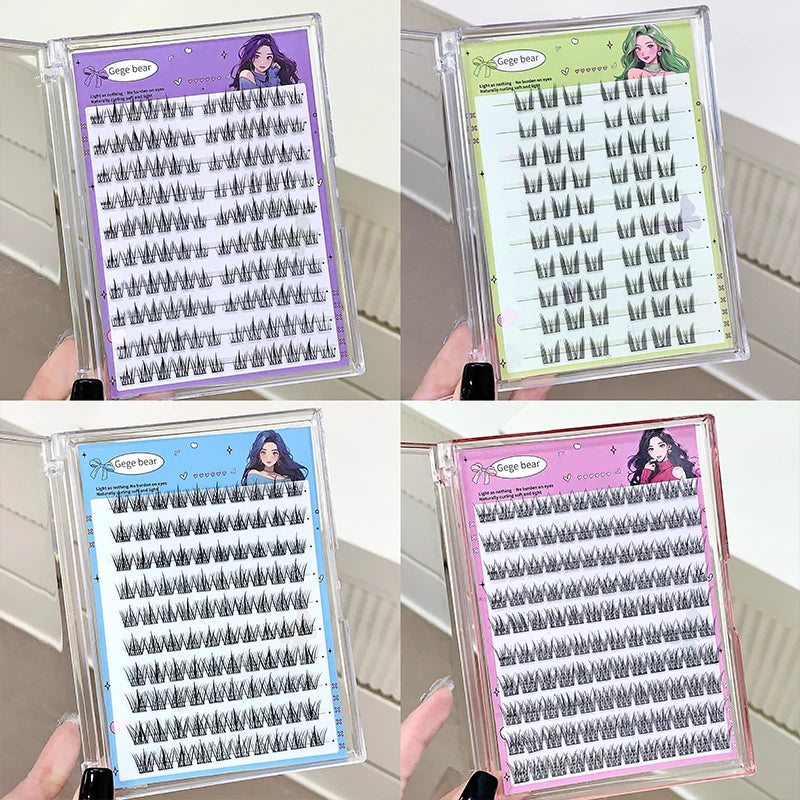 Gegebear Large-capacity Sunflower Natural Glue-free False Eyelashes Thick Curling Segmented Eyelashes Suitable For Daily Use
