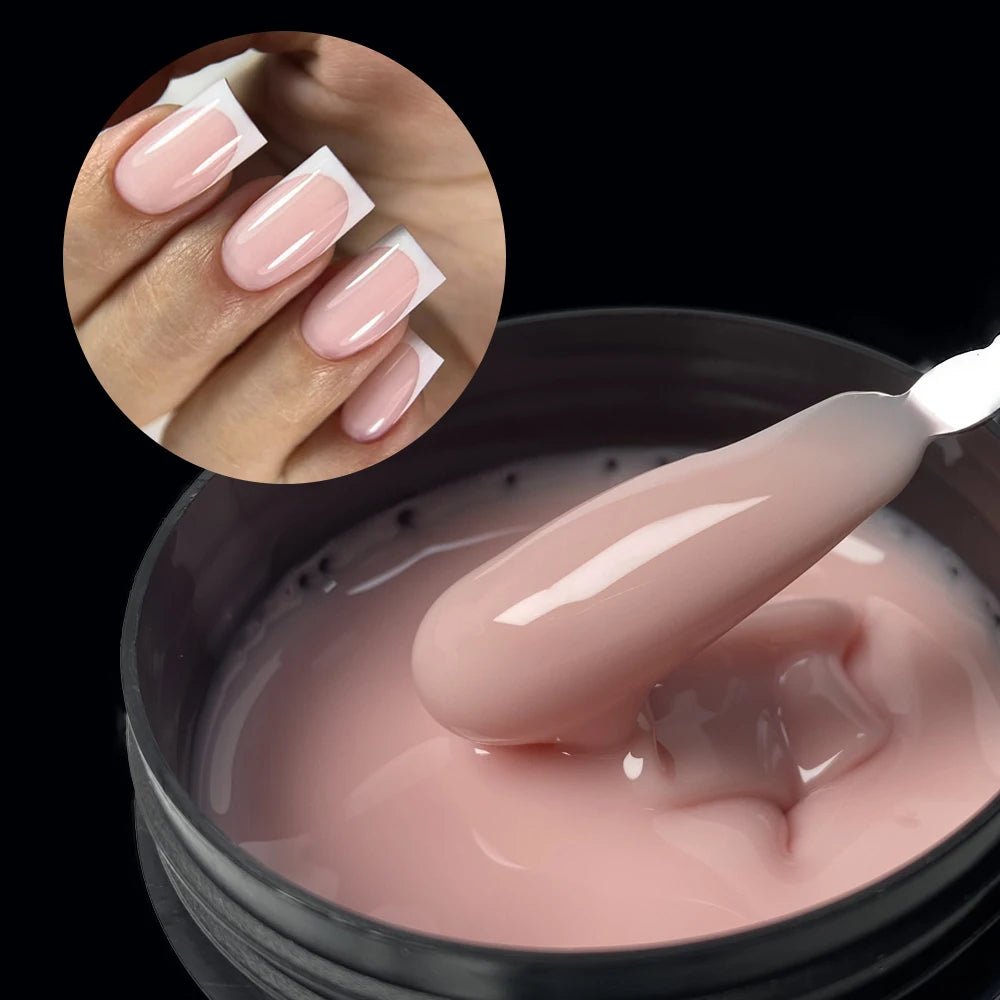 Jillnails Hema TPO Free Natural Yellow Nude Builder Nail Gel 100g/50g 100ml for Nail Extension Sculpting