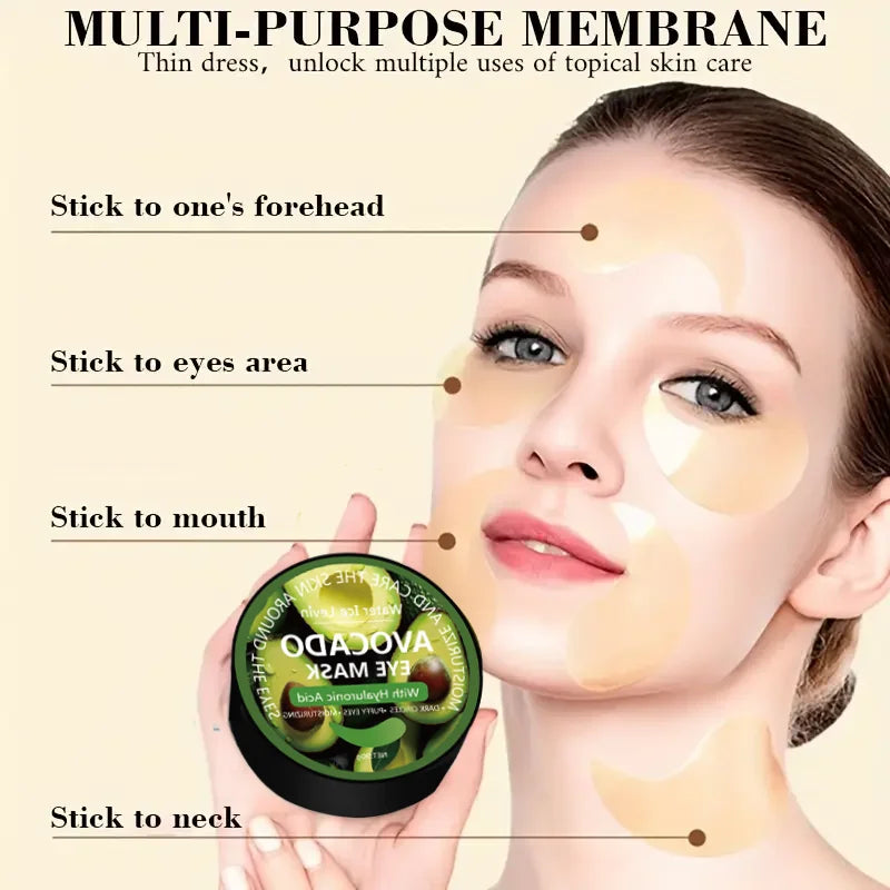 Contains Caffeine Hyaluronic Acid Collagen Glycerin Eye Mask - Long-Lasting Moisturizing, Diluting Dark Circles and Puffiness, Suitable for All Skin Tone