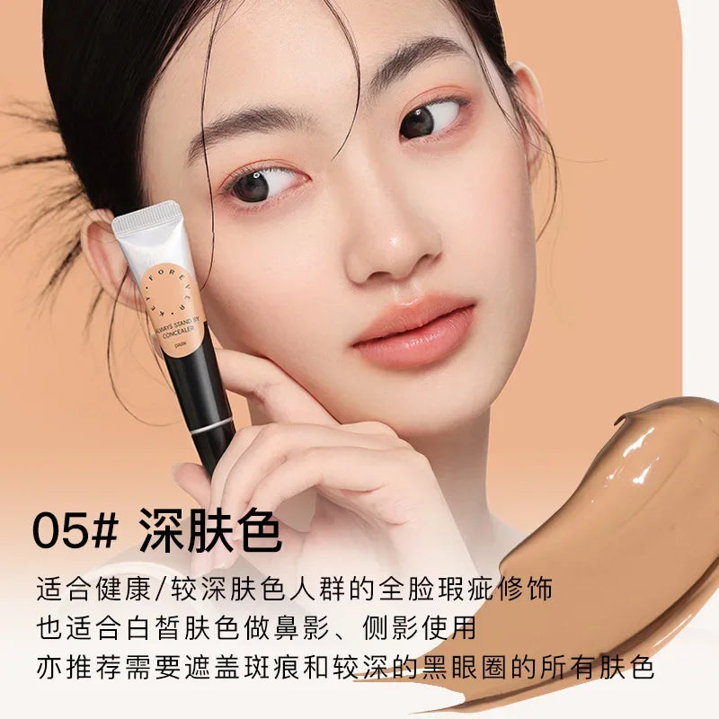 Foreverkey Concealer Cream Liquid Foundation For Dark Eye Circles Pimple Mark Waterproof Longlasting Smooth Makeup 10g