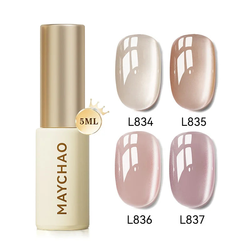 MAYCHAO 5ML Gel Nail Polish 9D Laser Diamond Glitter Cat Eye Gel Semi-Permanent Soak Off UV LED Gel Nail Manicure Tools Nail Art