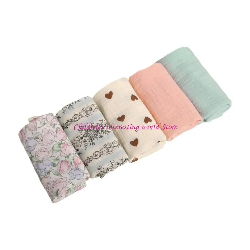 5Pcs Baby Wipes Cloths Handkerchief Square Drool Bibs Washcloths Nursing Towel Baby Wipe Breathable Face Towel for Baby 425F