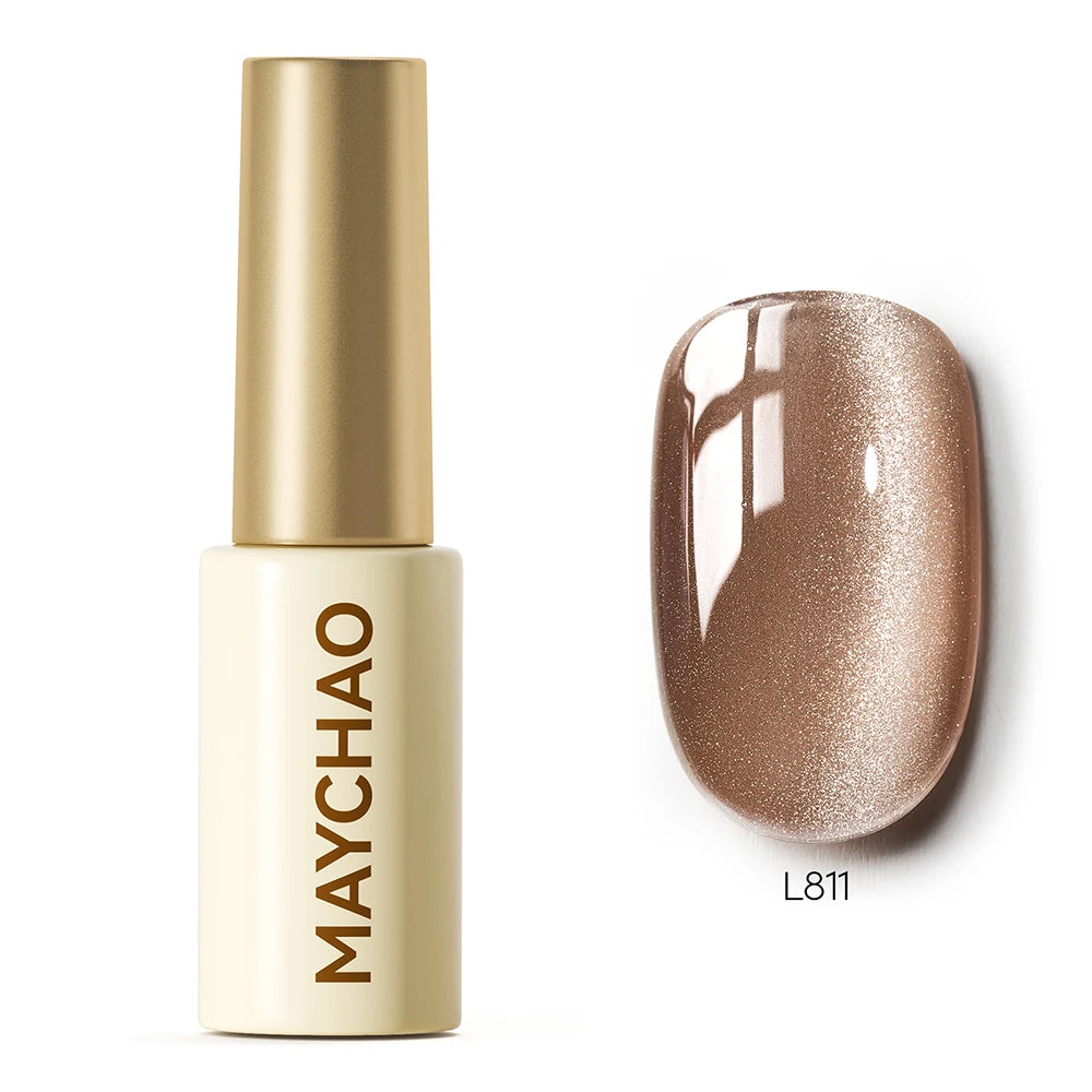 MAYCHAO 5ML Gel Nail Polish 9D Laser Diamond Glitter Cat Eye Gel Semi-Permanent Soak Off UV LED Gel Nail Manicure Tools Nail Art