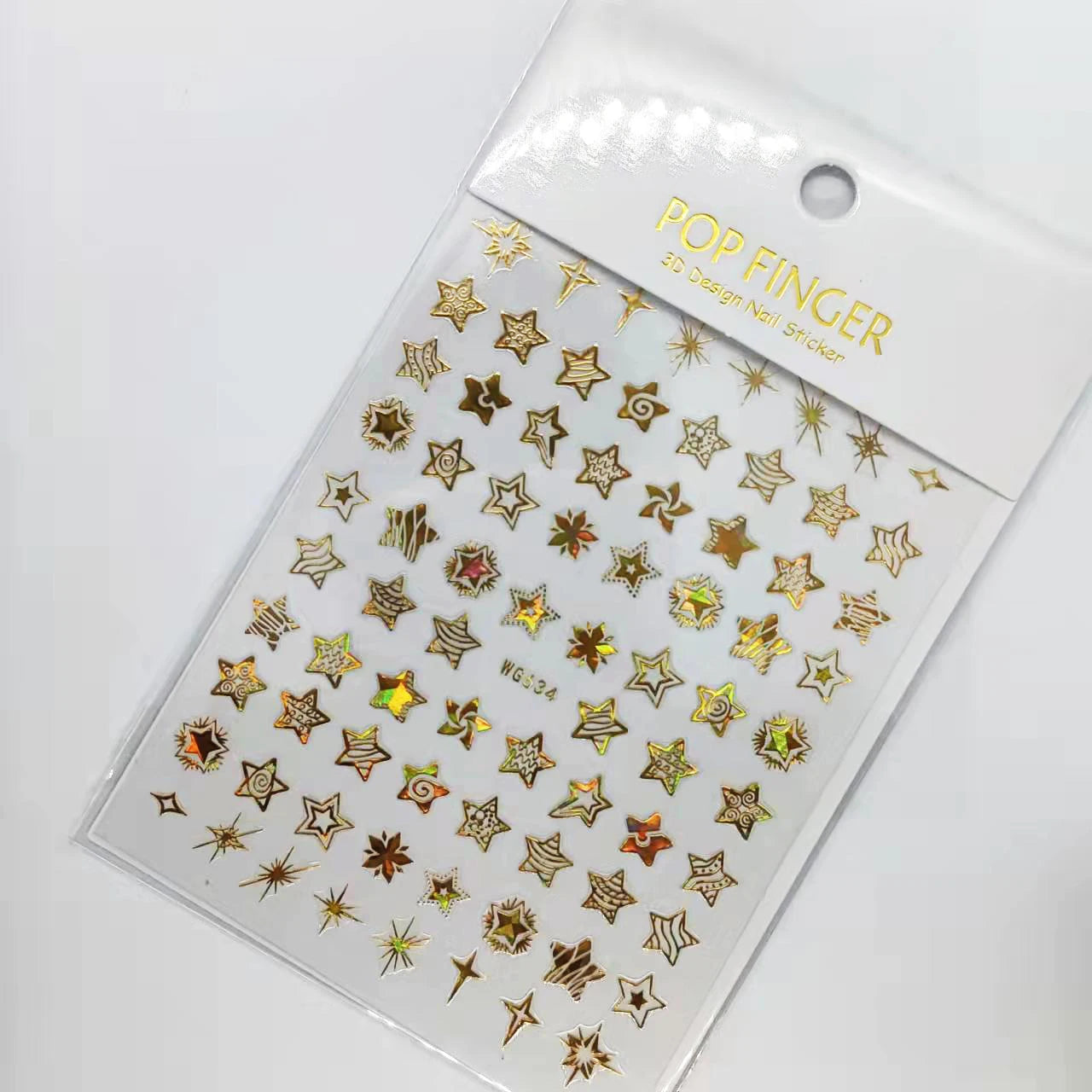 Shiny Gold Star Moon Sun Nail Stickers for Manicure Accessories Heart Feather Animals Printing Self Adhesive Nail Wrap