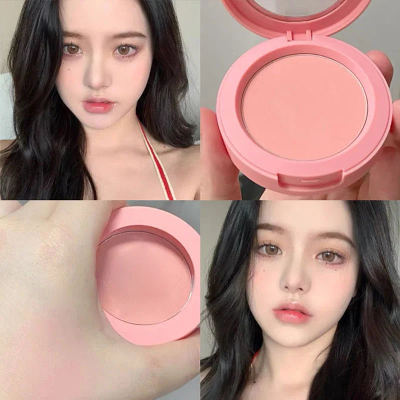 Herorange Serbuk Monokrom Kalis Air Panjang Tahan Lama Plat Peach Orange Kabus Lembut Matte Semulajadi Blush