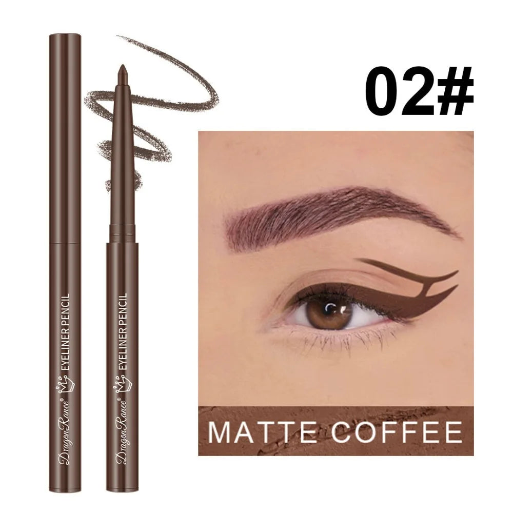 1Pc Ultra-fine Matte Smooth Waterproof Green Purple Eyeliner Gel Pencil Pearlescent White Eyeliner Easy Wear Eyeliner Pen Makeup