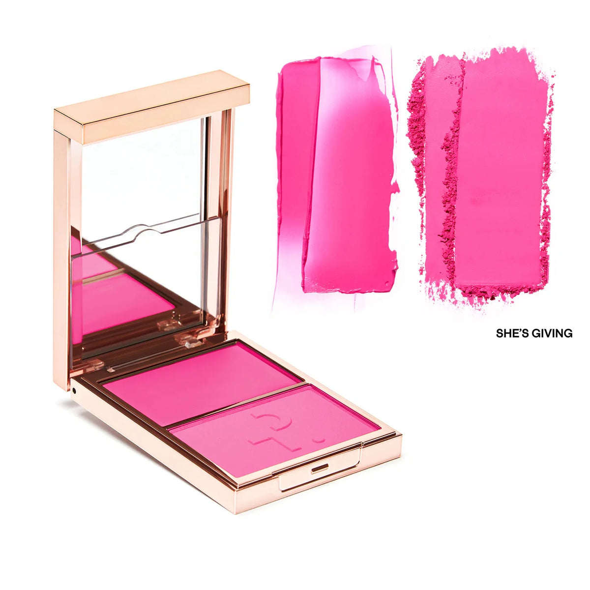 Partick Major Headlines Double Take Creme & Powder Blush Duo Long-Lasting Face Makeup Natural Facial Coverage Powder TA Blusher