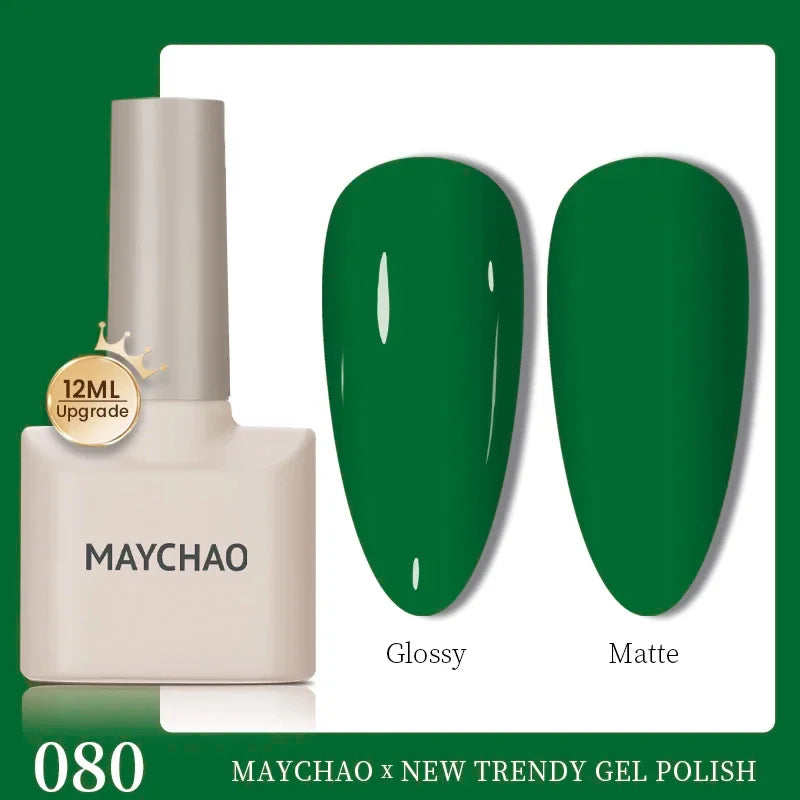 MAYCHAO 12ml Gel Nail Polish Set Professional Salon Nail Art Gels Varnish UV LED Semi Permanent Nail Lacquer Nail Supplies