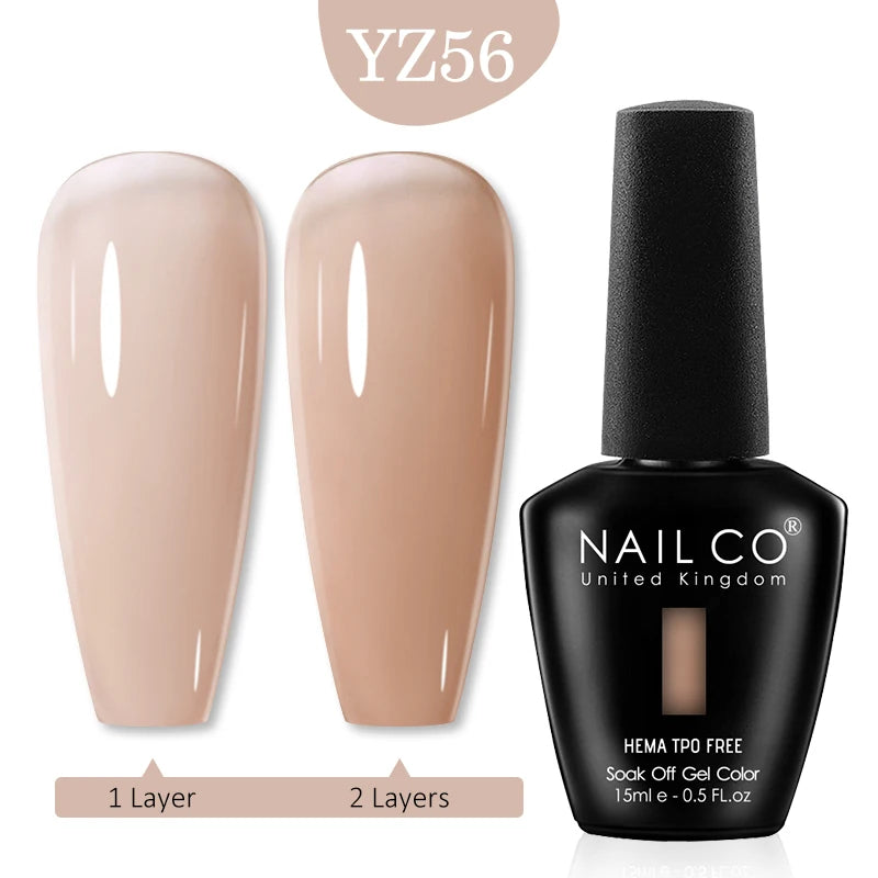 NailCO Pink Colors HEMA FREE Gel Nail Polish Nail Art Vernis Semi Permanent UV Lamp Gel Manicure for Nails Supplies Gel Polish