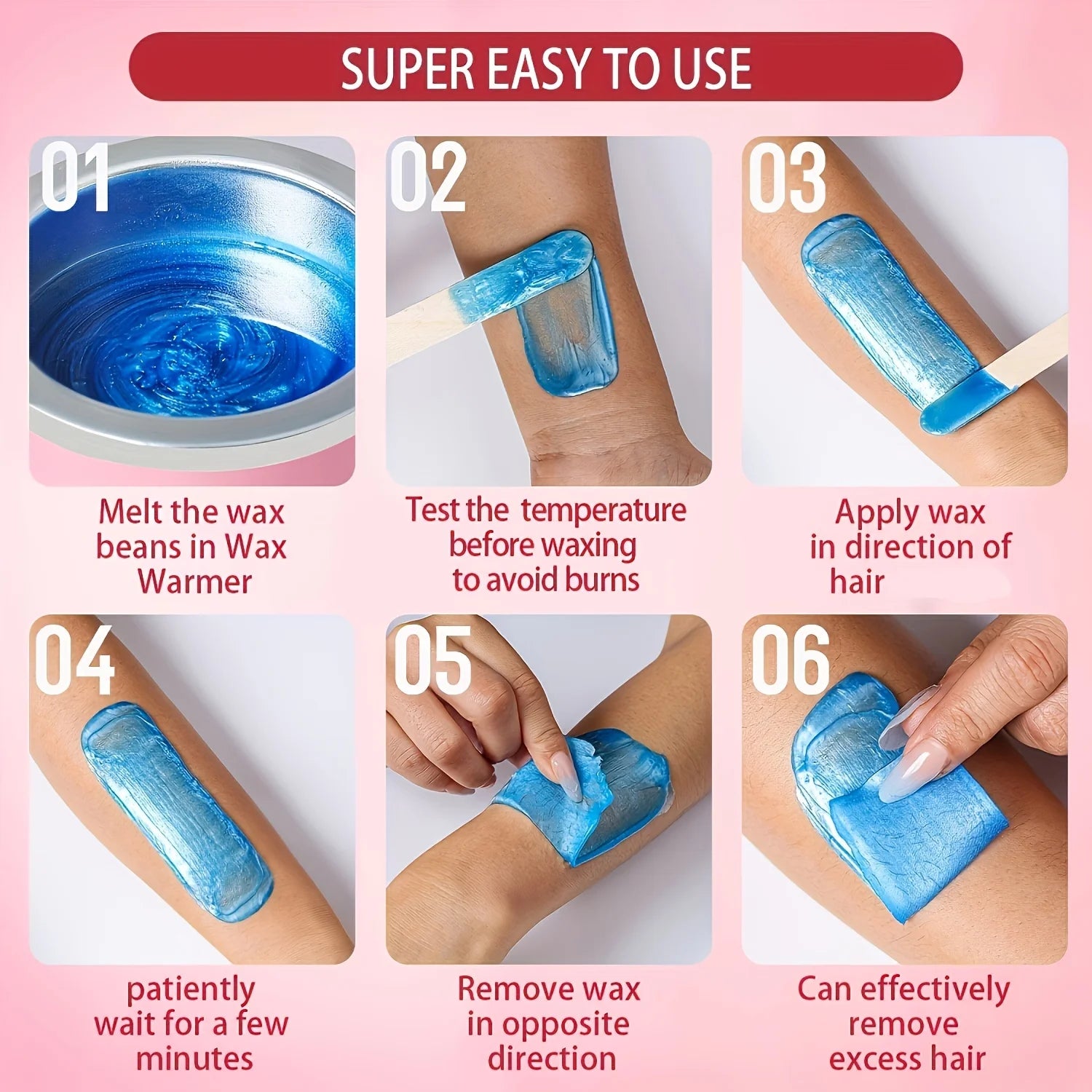 Viilife 50/100g Wax Beans Hot Film Hard Wax Depilatory Hard Hair Removal Bean Waxing Bikini Face Legs Body Hair Removal Unisex