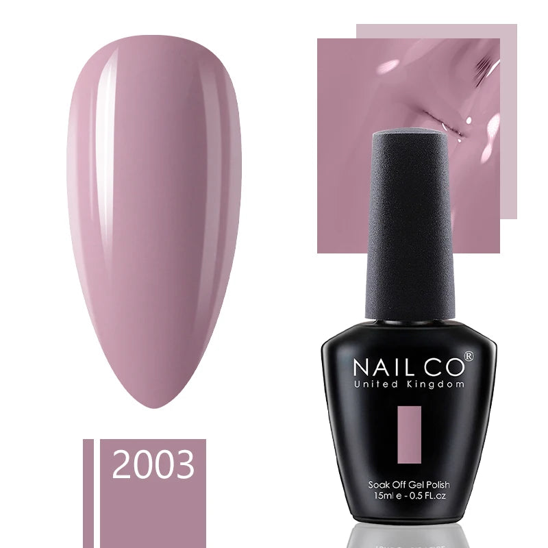NAILCO 15ml Dark Gel Nail Polish Semi-permanent Varnish Hybrid UV Nails Art Glitter Colors Gel Polish Manicure Enamels For Nails