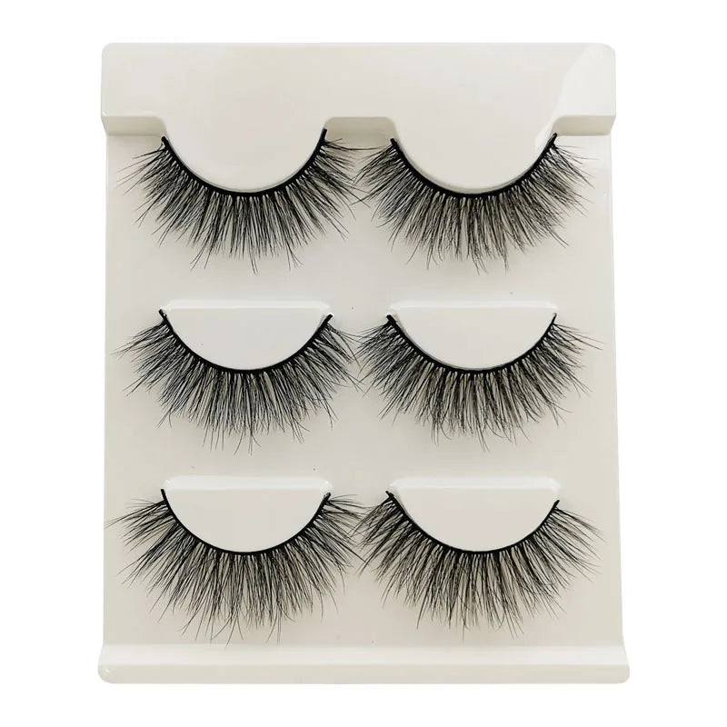 3/5 Pairs Fluffy Mink Eyelashes Thick 3d Lashes False Eyelashes Dramatic Wispy Flared Eyelash Makeup Eyelash Extension G600