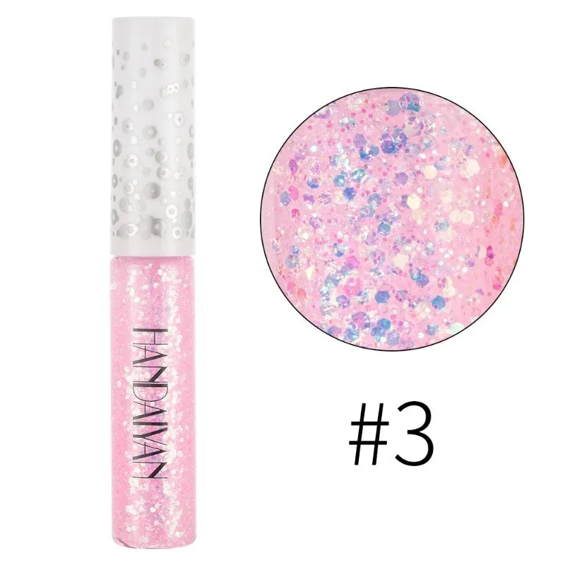 12 Color Liquid Glitter Eyeliner Pearl Shimmer Fashion Sequin Gel Waterproof Lasting Quick Dry Blue Silver Eyeliner Party Makeup