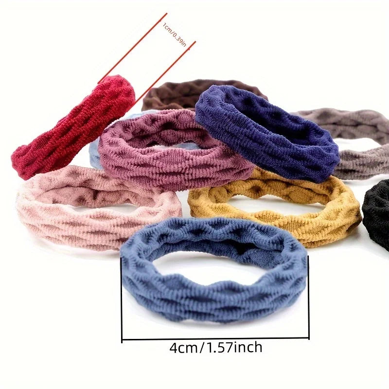 20 Pcs Minimalist Colorful Hair Ropes Set Soft High Elastic Hair Rings Casual Versatile Ponytail Hair Scrunchies