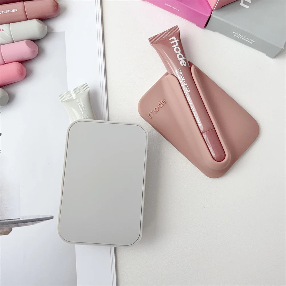 Rhode New Style Lip Gloss Ribbon Color Magnetic Snap-on Lipstick Stand Holder Makeup Limited Edition Long Lasting Lip Glosses