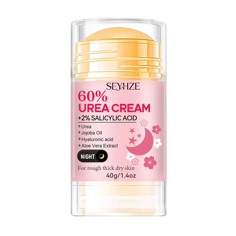 SEYHZE Sakura Foot Care Stick 60% Urea Cream with 2% Salicylic Acid Double Moisturizing with Shea Butter Aloe Tea Tree Oil And J