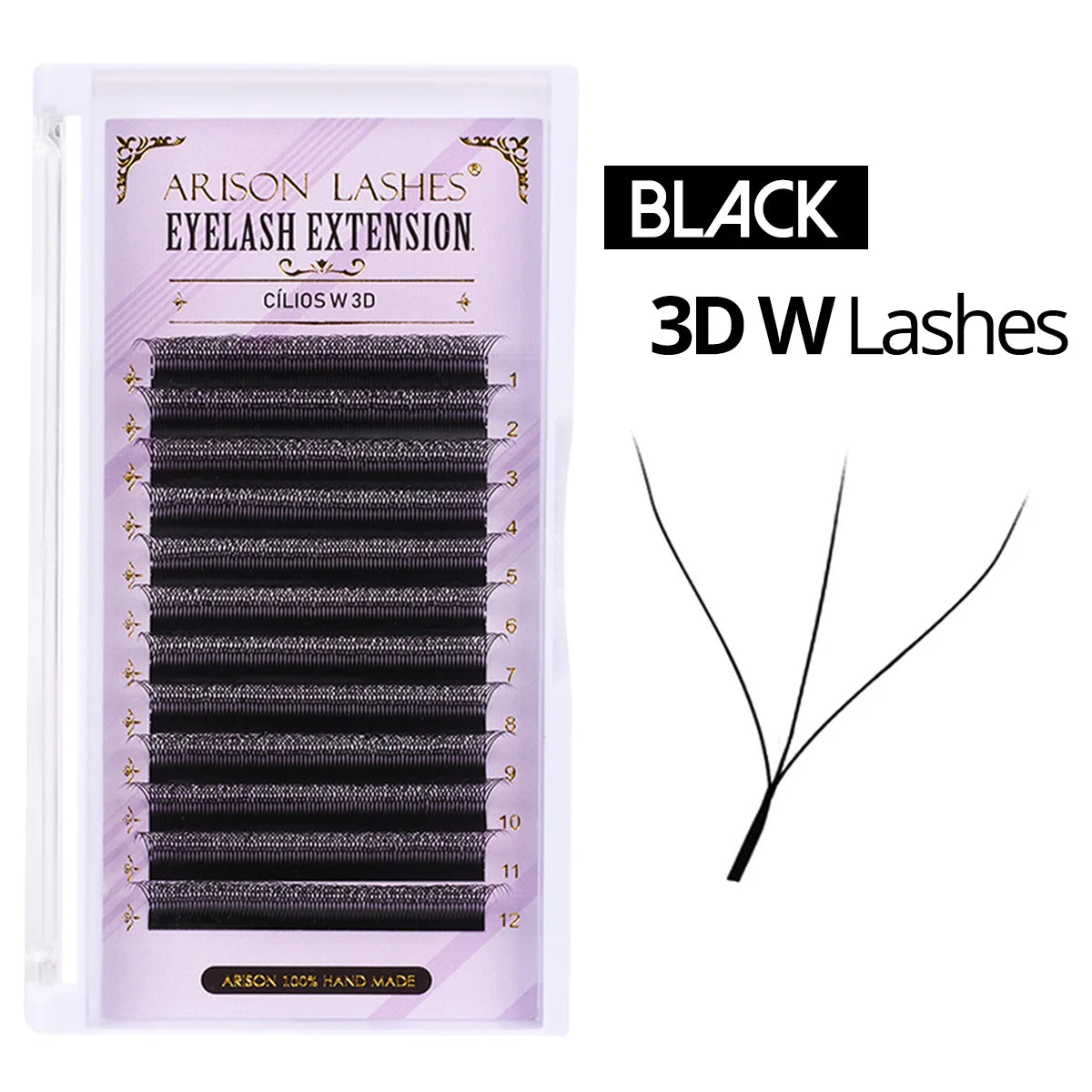 ARISON YY Lashes and 3D/4D/5D W Shape Lashes Brasileiro Premade Volume Eyelashes Extension Soft Thin Easily Grafting Extension