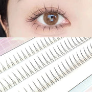 C Curl V Shape Black Under Eyelash Comic Eye Lashes Natural Bottom Lashes Soft Manga Eyelashes Bunches Eyelash Clusters Korean