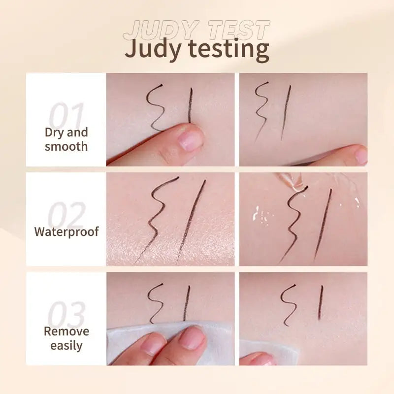 Judydoll Liquid Eyeliner, Ultra Fine Liquid Eyeliner Waterproof with Smooth Strong Fibres, Smudge-proof, Longwearing, Smooth