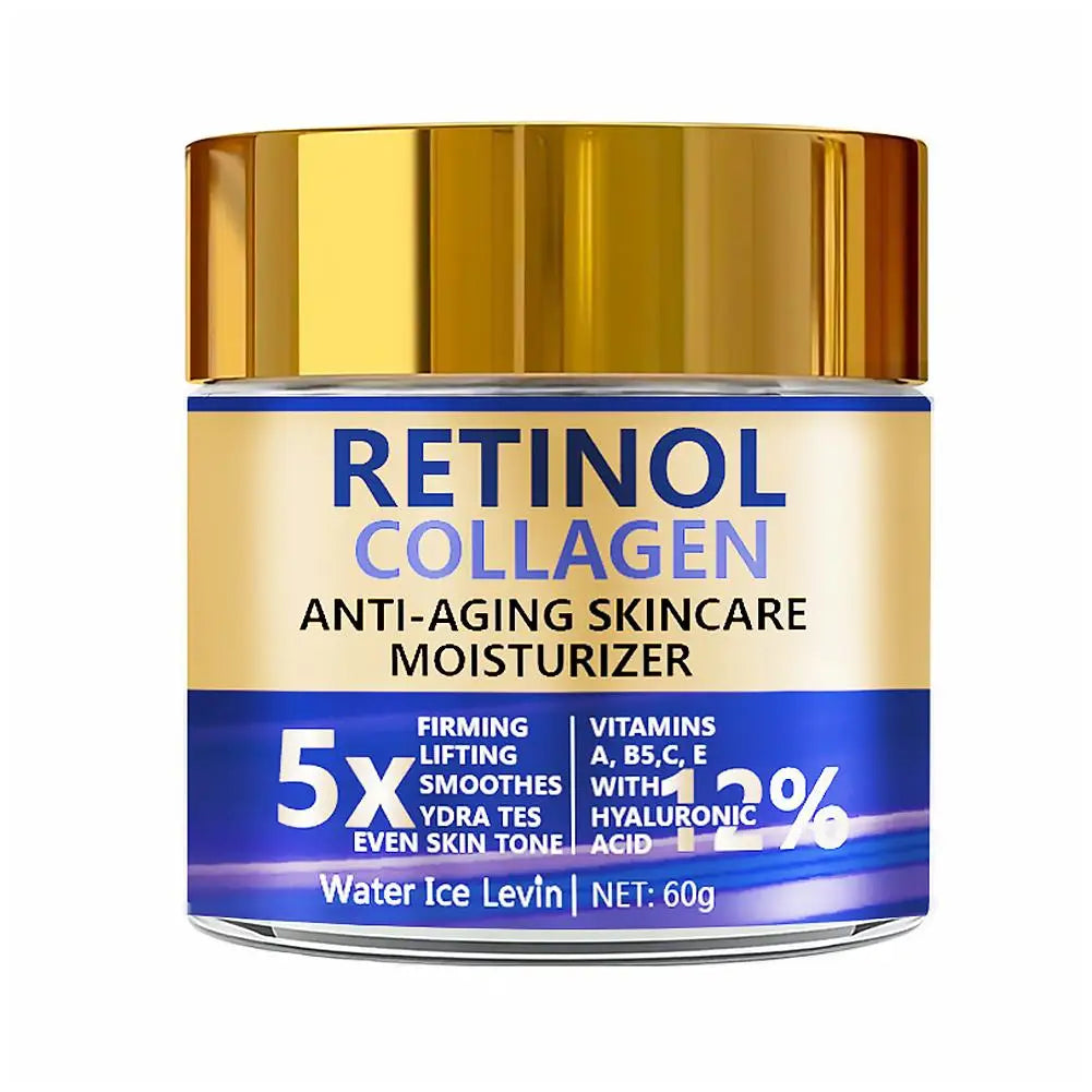 Retinol Collagen Anti Aging Face Cream Moisturizer 60g 5X Firming Lifting Cream with Hyaluronic Acid, Smooth Hydrate Skin Care