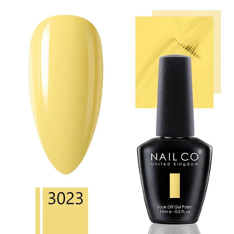 NAILCO 15ml Dark Gel Nail Polish Semi-permanent Varnish Hybrid UV Nails Art Glitter Colors Gel Polish Manicure Enamels For Nails