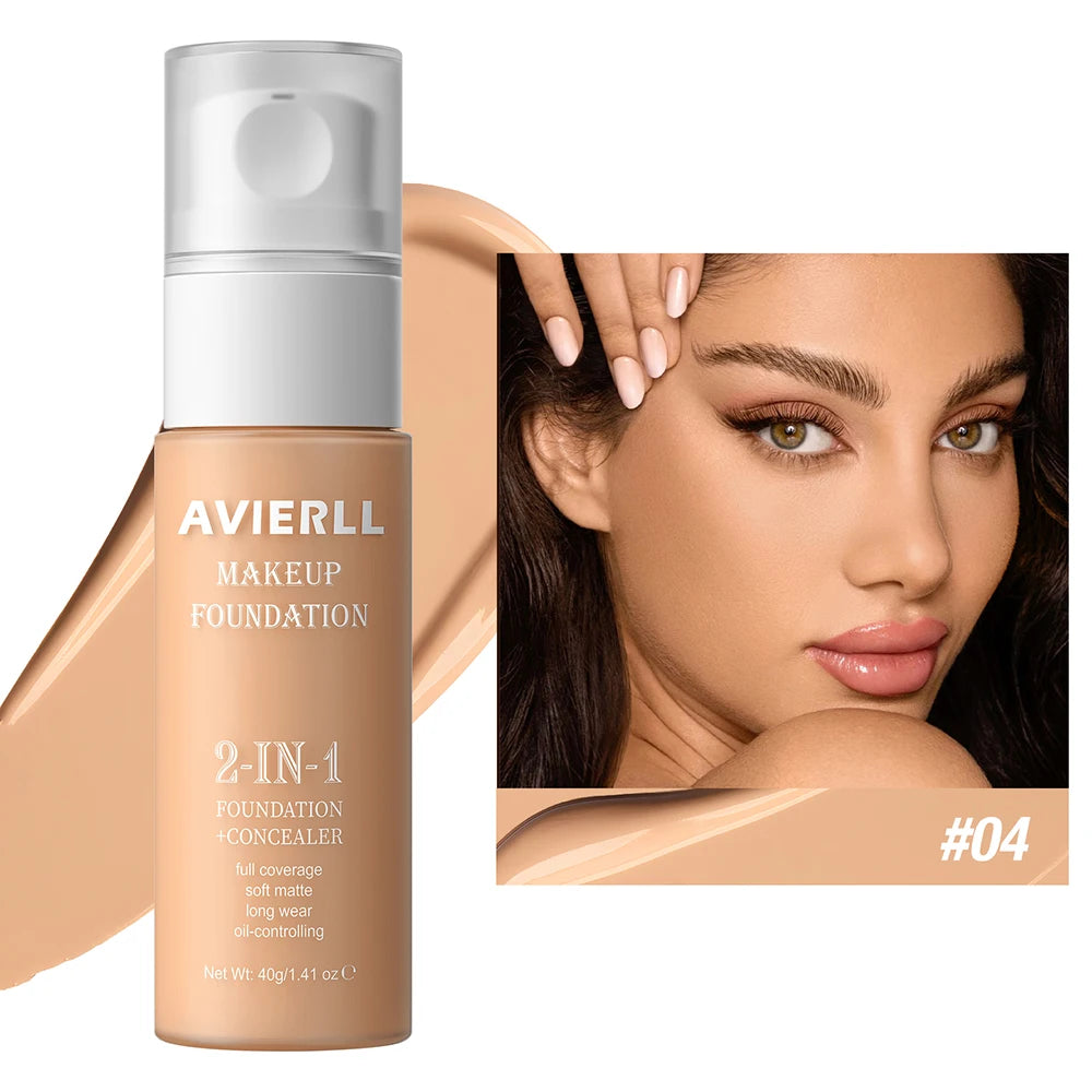 Moisturizing foundation, concealer, waterproof face makeup base, suitable for women's makeup, Halloween gift