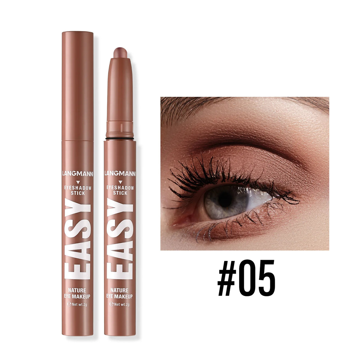 Multi Color Matte Pearlescent Eye Shadow Stick, Eyeliner Pen And High Light Pen, Smooth And Natural Color