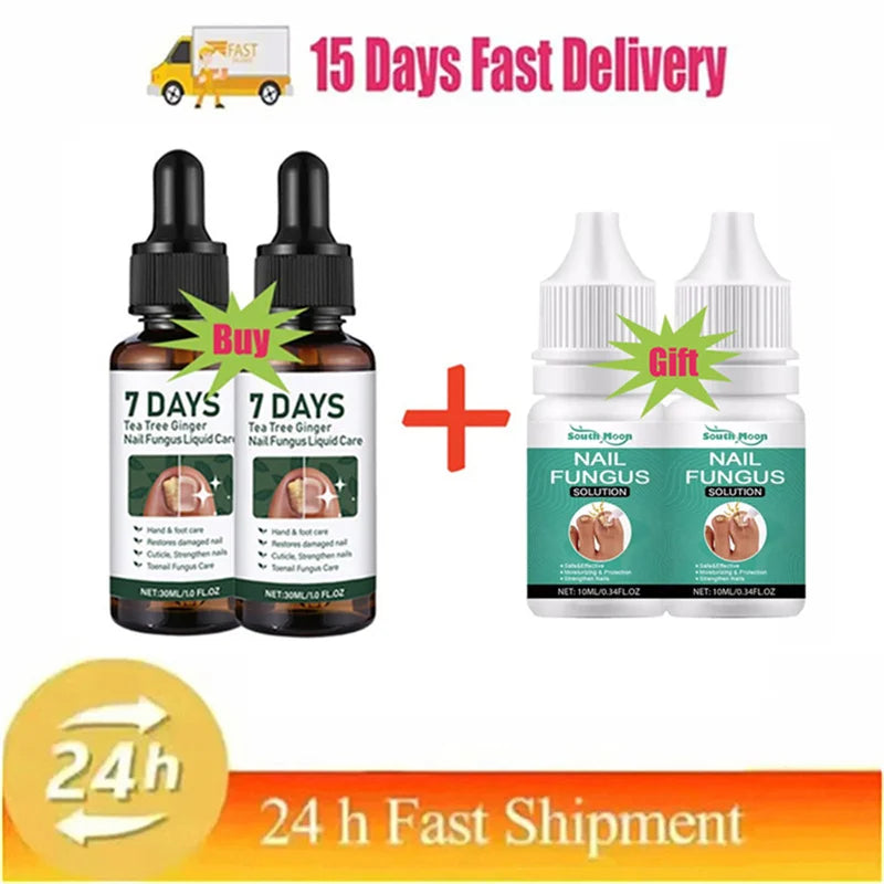 Fungal Nail Treatment Serum 7 Days Fungus Removal Treating Paronychia Liquid Anti Gray Nails Infection Foot Repair Care Tools