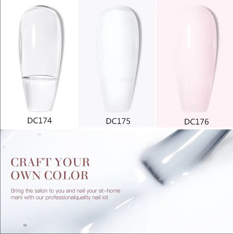 Milky White Quick Extension Gel Nail Polish Nude Pink Construct Hard Gel Semi Permanent Acrylic Extension Varnish Nail Supplies