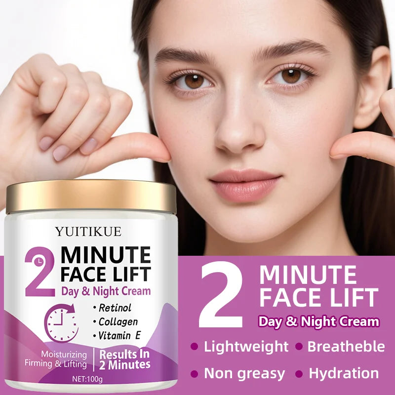 Face Lift Cream 100g - Day & Night Use, with Retinol & Collagen, Moisturizing, Firming & Lifting, Lightweight & Non-Greasy