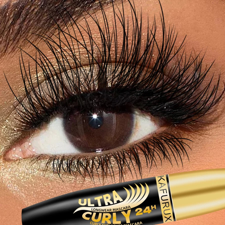 5D Black Waterproof Mascara Lengthens Eyelashes Extension Silk Fiber Mascara Korean Makeup Cosmetic for Women Gifts Thicken