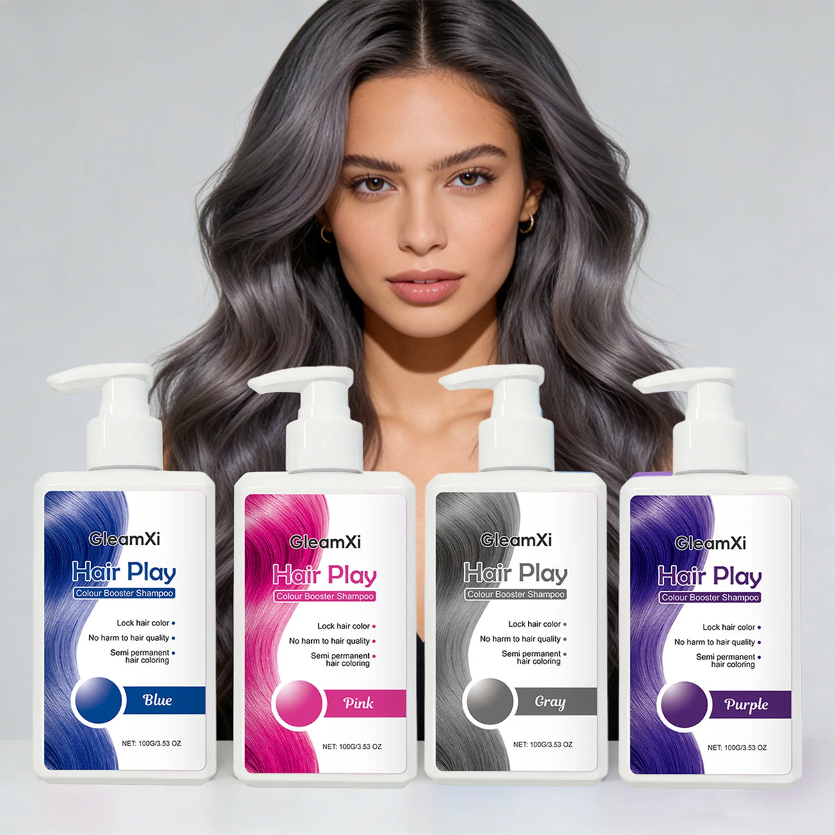 Color Booster Shampoo Lock Hair Color Enhance Semi-Permanent Colour Not Damaging Hair Non-irritating Scalp Hairdressing Shampoo