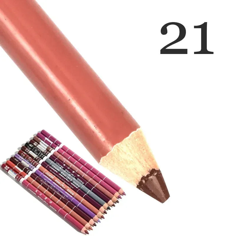 28Color Antifouling Lip Liner Professional Lipstick Pen Precise Waterproof Lip Outline Pencil Lip Makeup Lasting Eyeliner Creamy