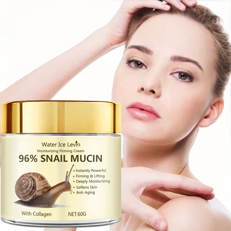 96% Snail Mucin Moisturizing Firming Cream with Collagen, Deeply Hydrates, Firms & Lifts for Smoother, Youthful Skin