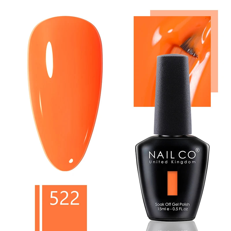 NAILCO 15ml Dark Gel Nail Polish Semi-permanent Varnish Hybrid UV Nails Art Glitter Colors Gel Polish Manicure Enamels For Nails