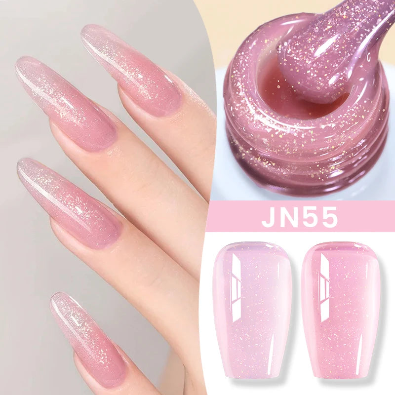 BORN PRETTY 10ml Translucent Color Gel Polish Jelly Nude Autumn Jelly Amber Semi Permanent UV Gel Nail Art Soak Off Gel Varnish