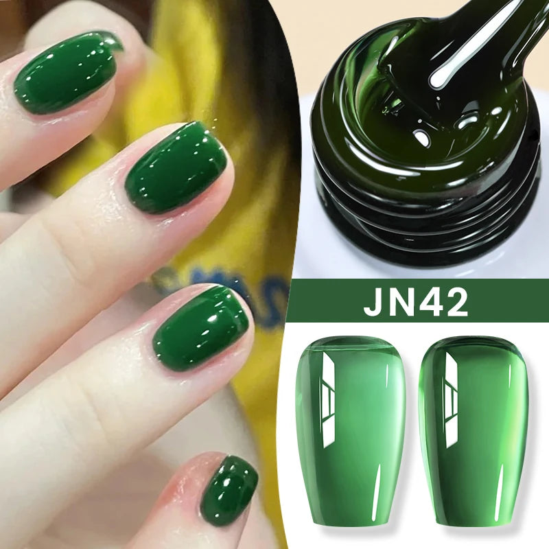 BORN PRETTY 10ml Translucent Color Gel Polish Jelly Nude Autumn Jelly Amber Semi Permanent UV Gel Nail Art Soak Off Gel Varnish
