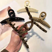 Fashion Large Cross Matte Hair Claw Crab Clips Korean Hair Accessories Women Girls Hairpin Hairgrips