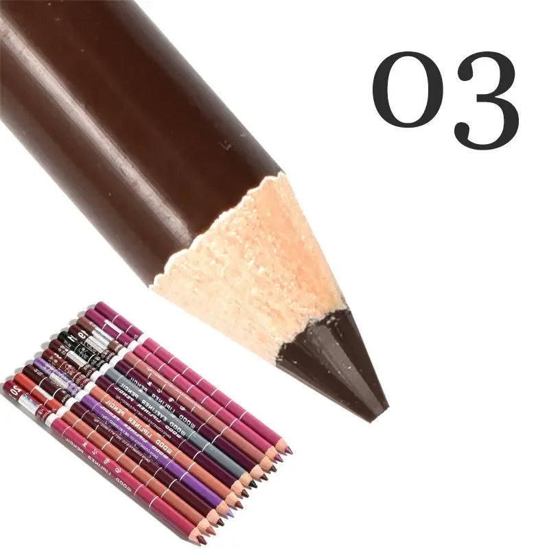 28Color Antifouling Lip Liner Professional Lipstick Pen Precise Waterproof Lip Outline Pencil Lip Makeup Lasting Eyeliner Creamy