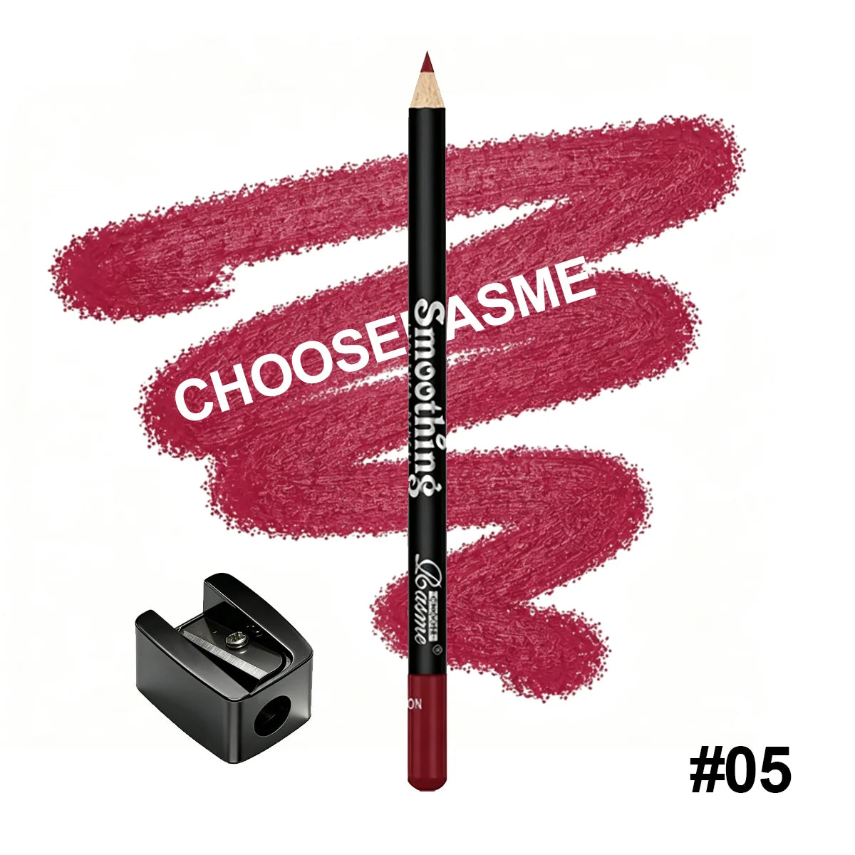 Smoothing Lip Liner Pencil, Waterproof Matte Lip Contour Lipstick, Long Lasting Makeup, Comes With Free Pencil Sharpener