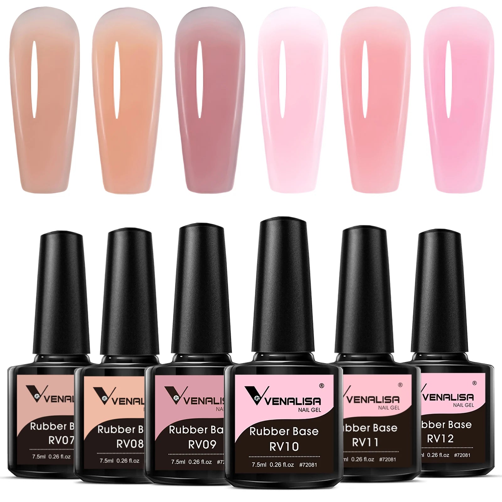 Venalisa Nail Gel Polish Kit HEMA TPO FREE Nude Pink Color Collection Self Leveling Full Coverage Nail Manicure Set 6Pcs Kit