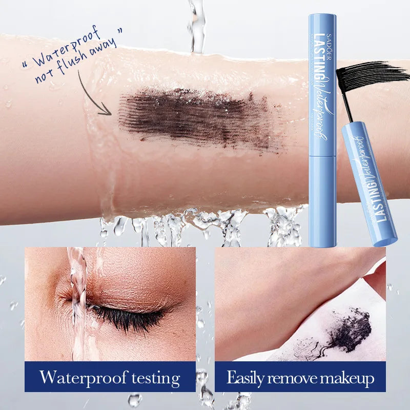 5D Waterproof Mascara Lengthening Eyelashes Women's Make-up Waterproof Mascara Black Silk Fibre Mascara Korean Cosmetics New