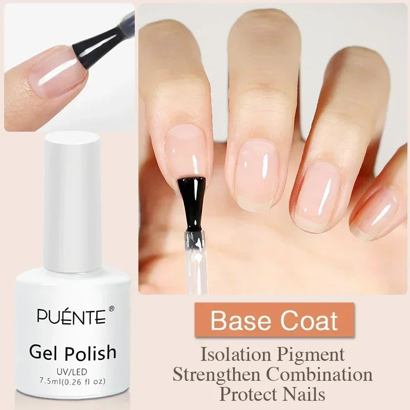 PUENTE 5ml Flower Fairy Gel Nail Polish Pink Blue Purple Natural Dried Flowers Gel For Nail Art Soak Off UV Varnish For Manicure