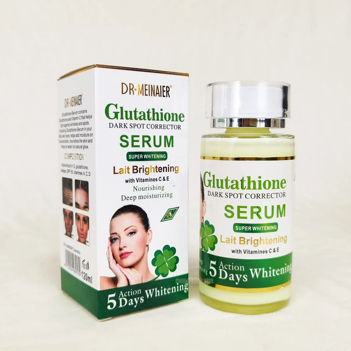 120ml Glutathione Serum for Face & Eye for Brightening Skin,Dark Spot Corrector,With Vitamin E&C