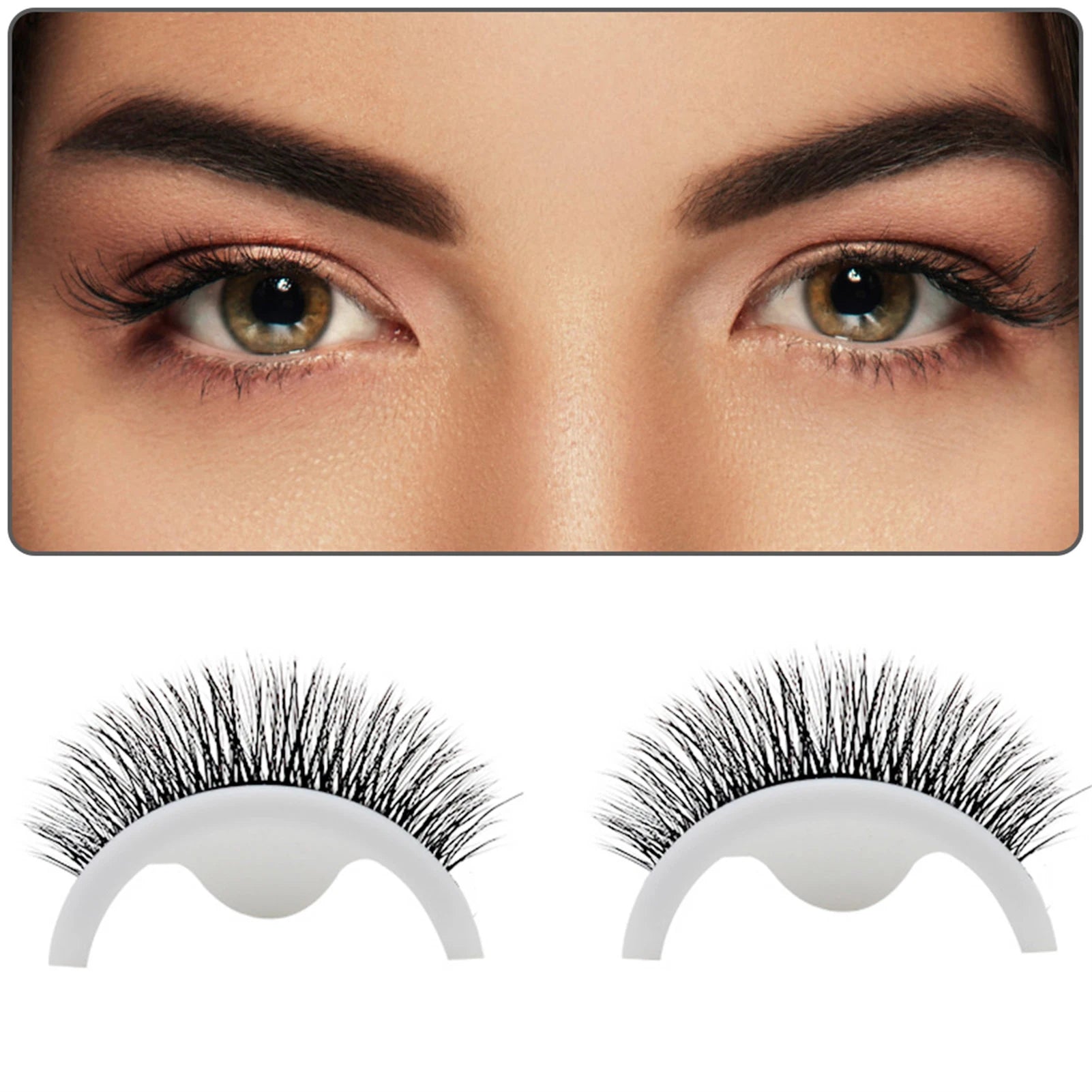 Realistic False Eyelashes Glue-free full strips lash fluffy natural look Thick Eyelashes extenstions professional Makeup