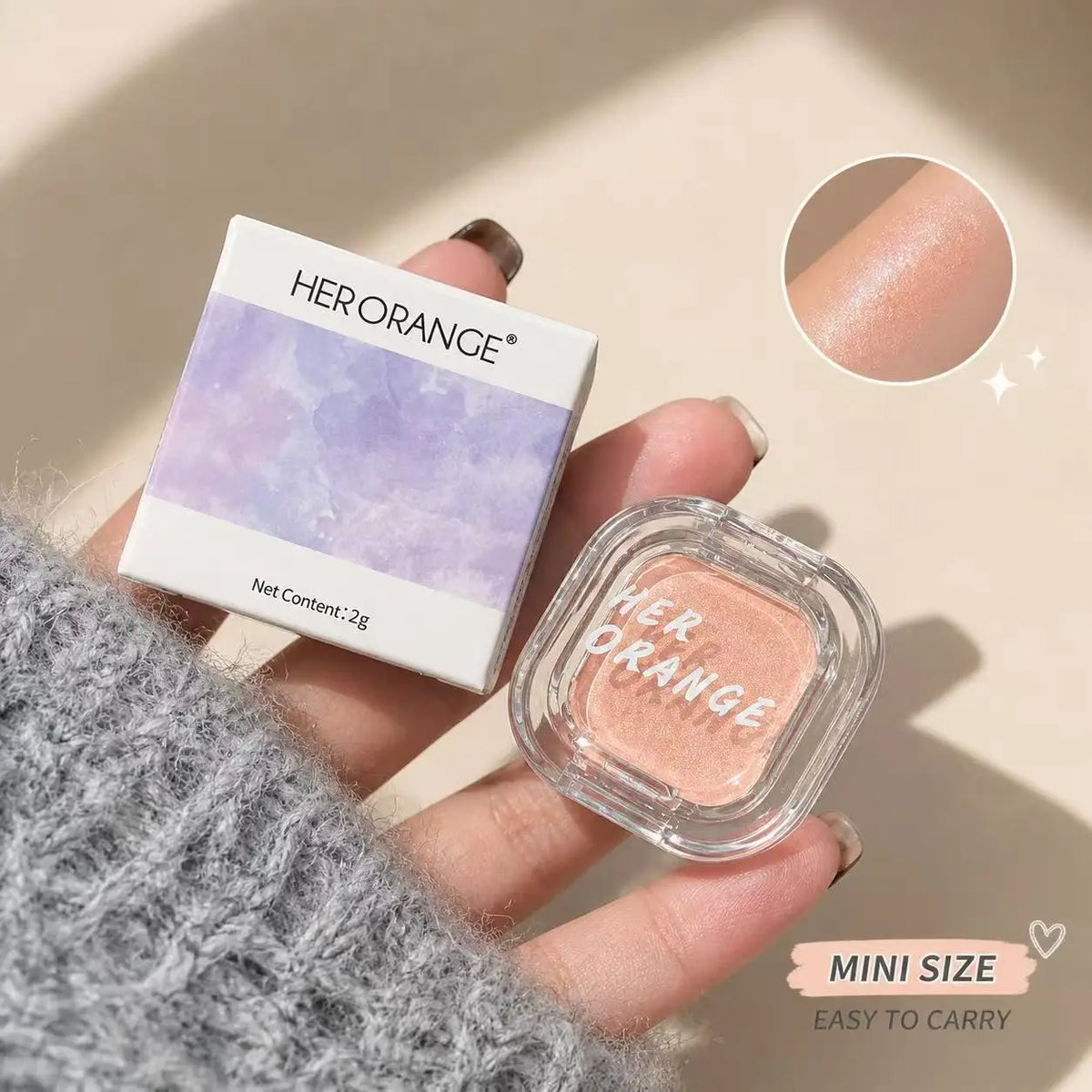 Herorange Low Saturation Matte Single Eyeshadow Waterproof Daily Holiday Gift Cosmetic