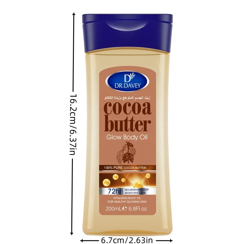 Cocoa Butter Body Oil Cocoa Butter Glow Body Oil Body Oil Skin Care Essential Oil，Suitable for All Skin Types，VITALIZING BODY OI
